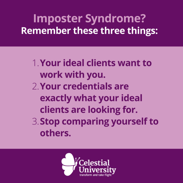 Imposter syndrome do these three things